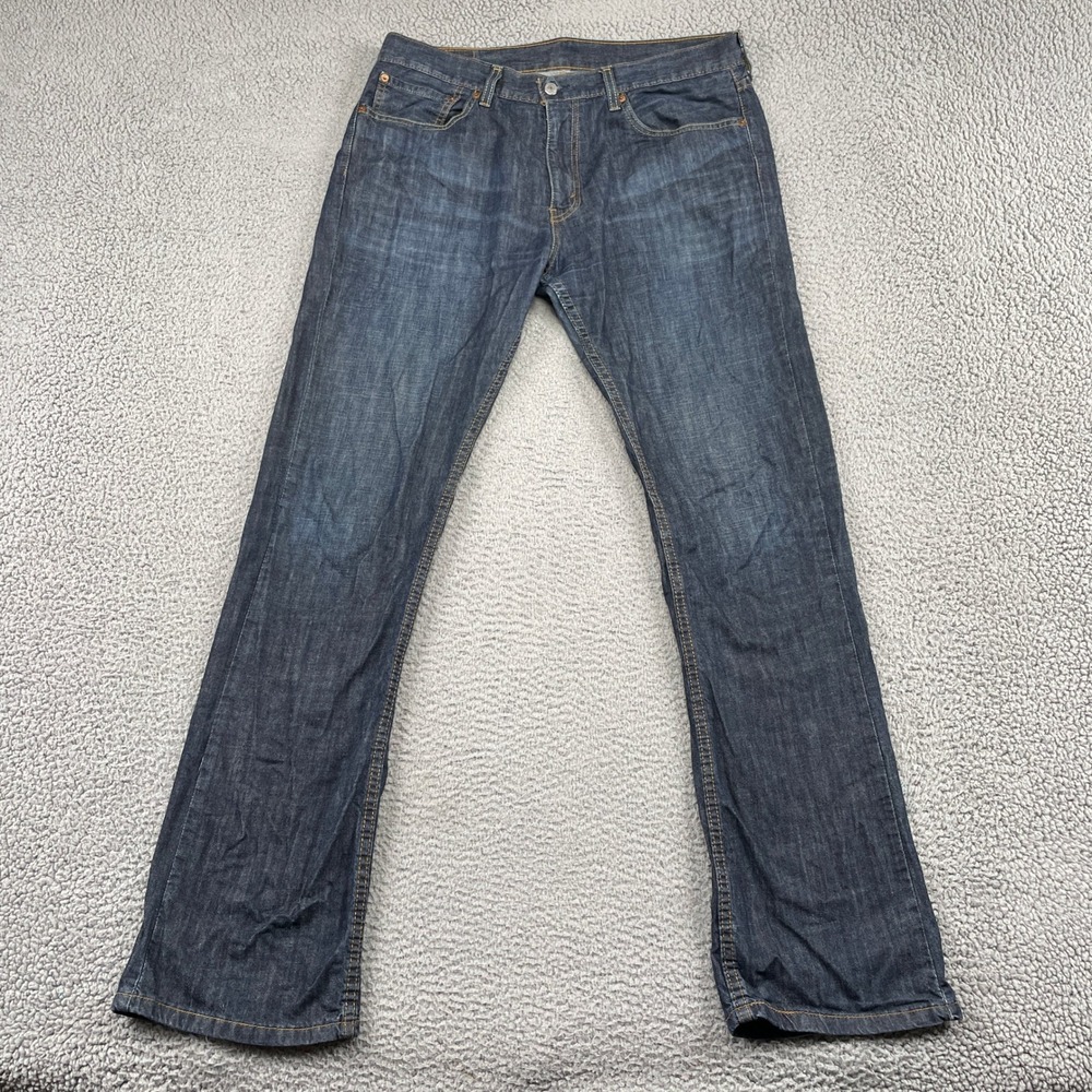Levi's 527 Jeans Mens 36x36 Blue Slim Bootcut Dark Wash Denim Cotton